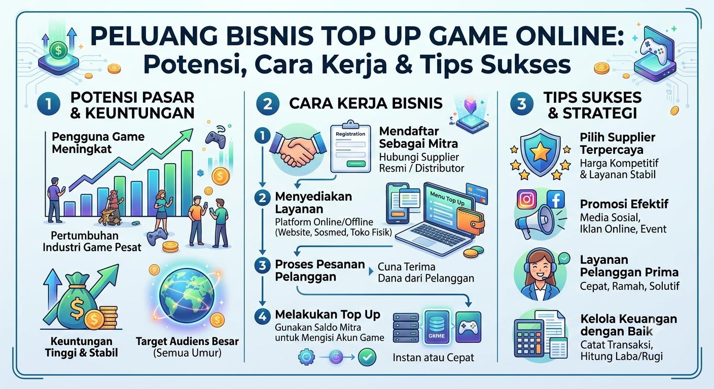Peluang Bisnis Top Up Game Online: Potensi, Cara Kerja & Tips Sukses